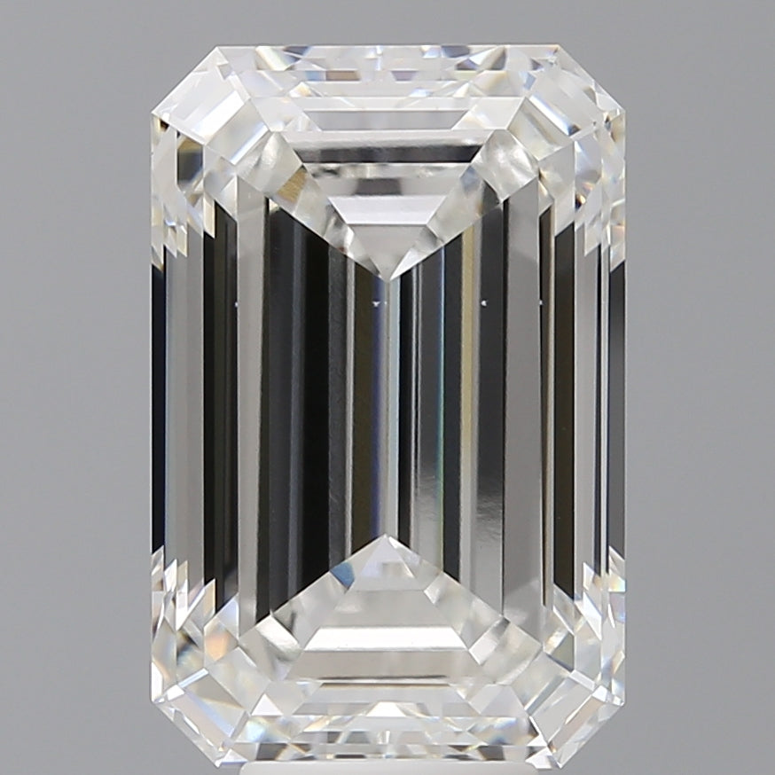 8.59 Carat Emerald Shaped, Ideal Cut, F Color, VS1 Clarity, IGI Certified Lab Grown Diamond