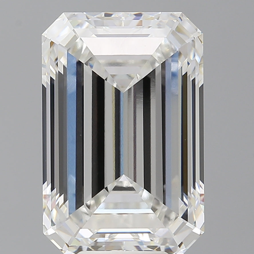 9.54 Carat Emerald Shaped, Excellent Cut, F Color, VVS2 Clarity, IGI Certified Lab Grown Diamond