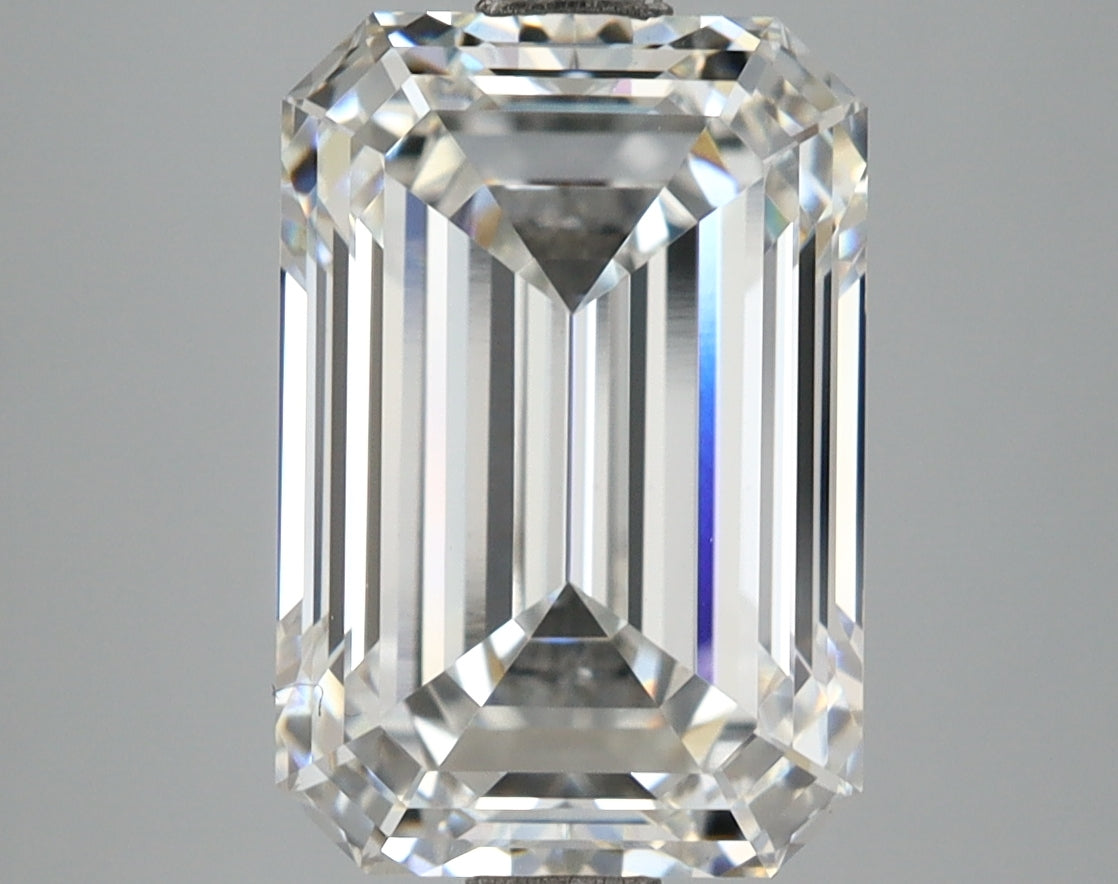 5.10 Carat Emerald Shaped, Ideal Cut, E Color, VVS2 Clarity, IGI Certified Lab Grown Diamond