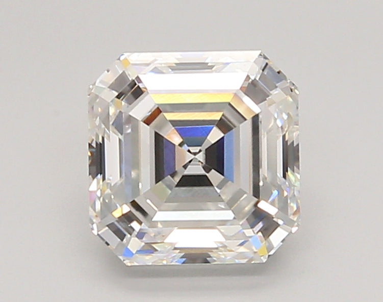2.01 Carat Asscher Shaped, Ideal Cut, F Color, VVS2 Clarity, IGI Certified Lab Grown Diamond