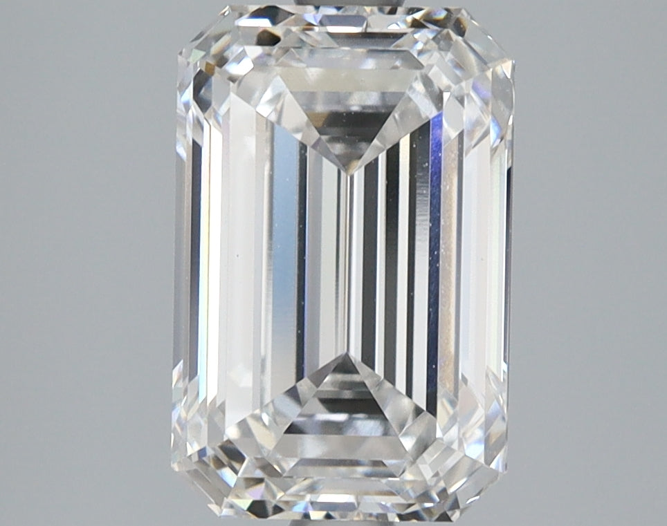 3.07 Carat Emerald Shaped, Ideal Cut, D Color, VVS2 Clarity, IGI Certified Lab Grown Diamond