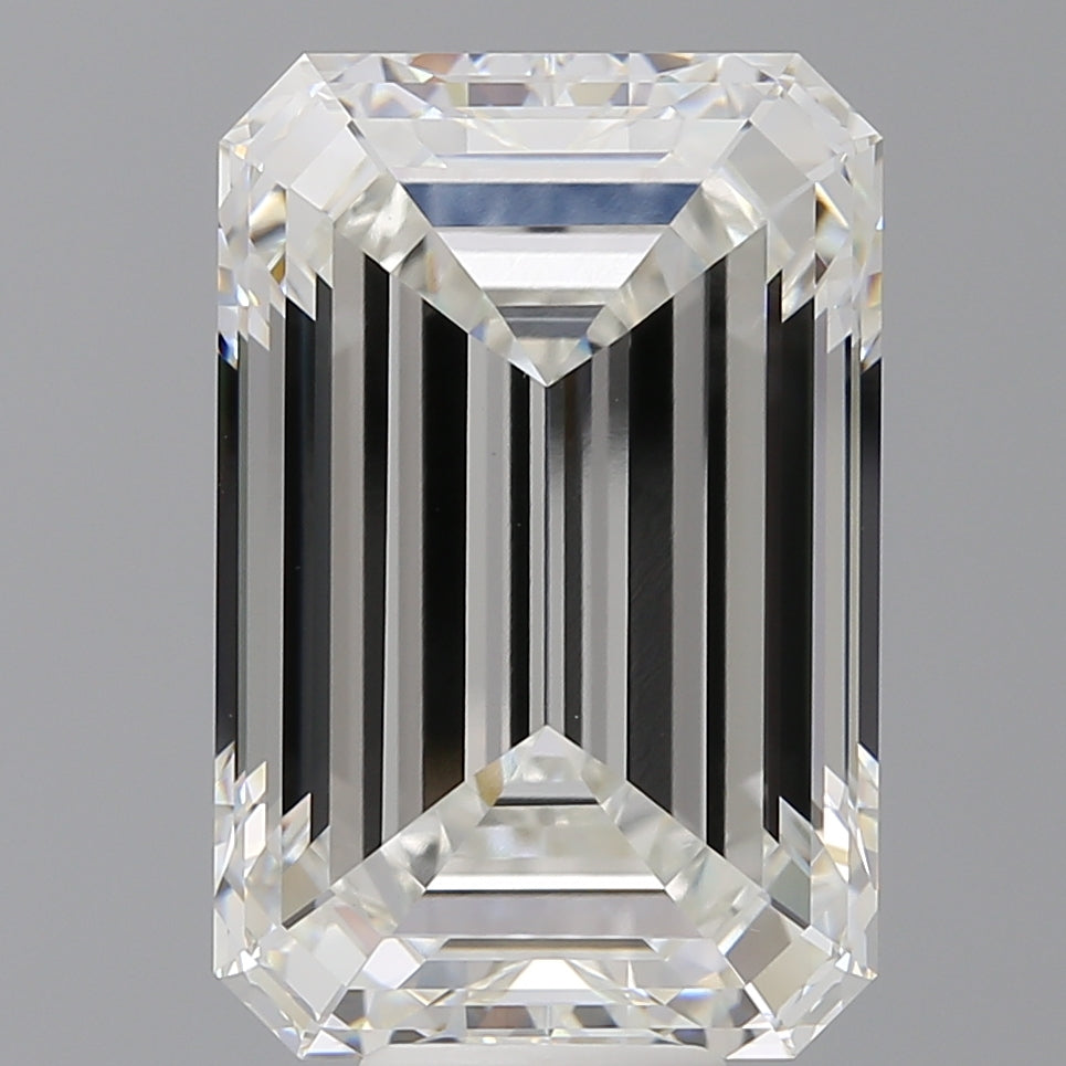 12.10 Carat Emerald Shaped, Ideal Cut, F Color, VVS2 Clarity, IGI Certified Lab Grown Diamond