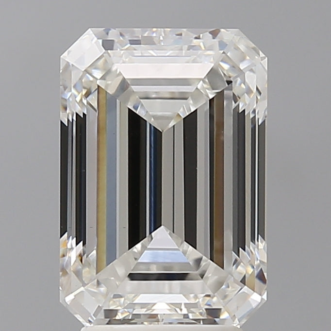 4.05 Carat Emerald Shaped, Ideal Cut, F Color, VVS2 Clarity, IGI Certified Lab Grown Diamond