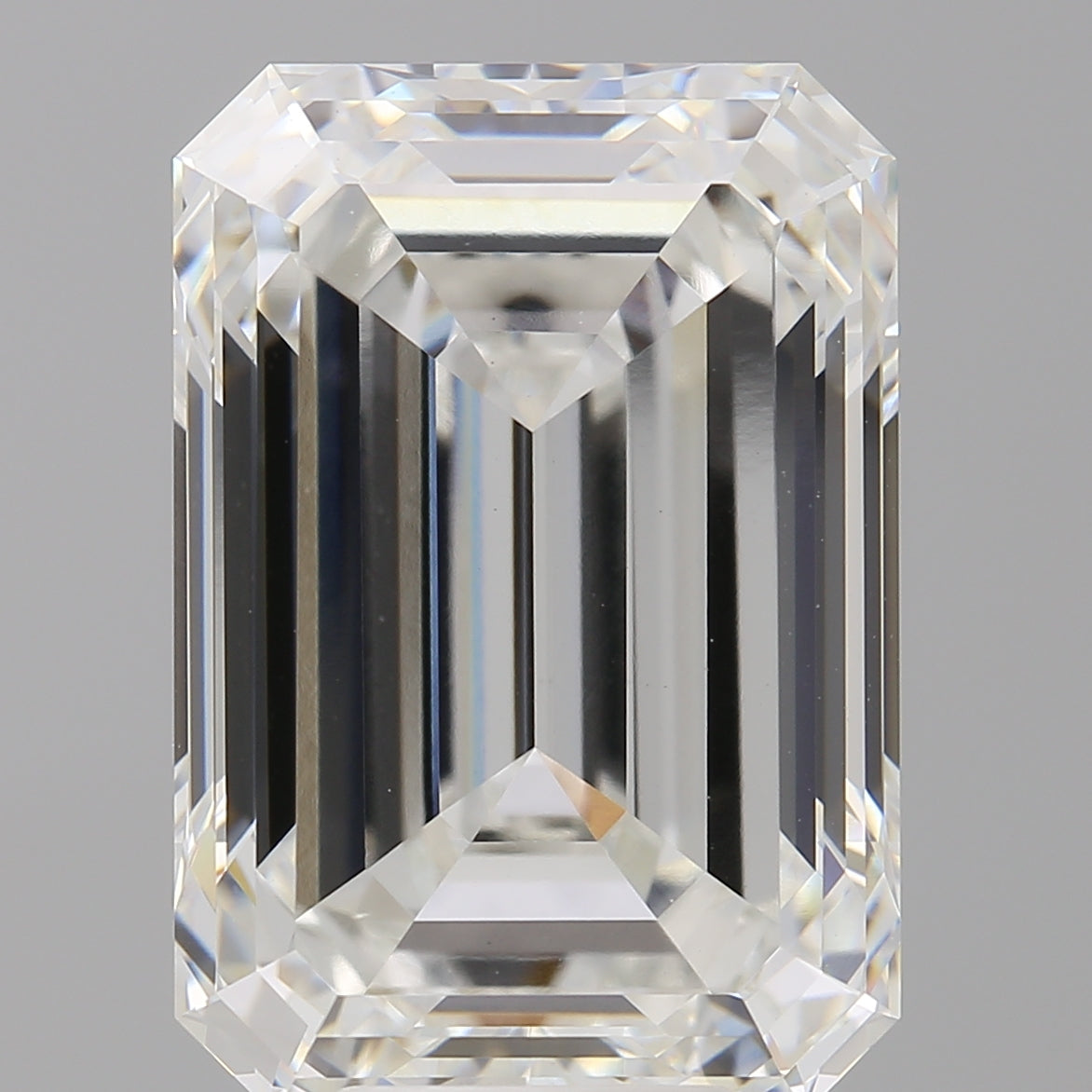 9.07 Carat Emerald Shaped, Ideal Cut, F Color, VVS2 Clarity, IGI Certified Lab Grown Diamond
