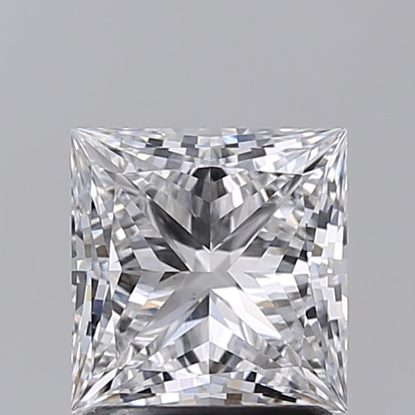 1.50 Carat Princess Shaped, Ideal Cut, D Color, VVS2 Clarity, IGI Certified Lab Grown Diamond