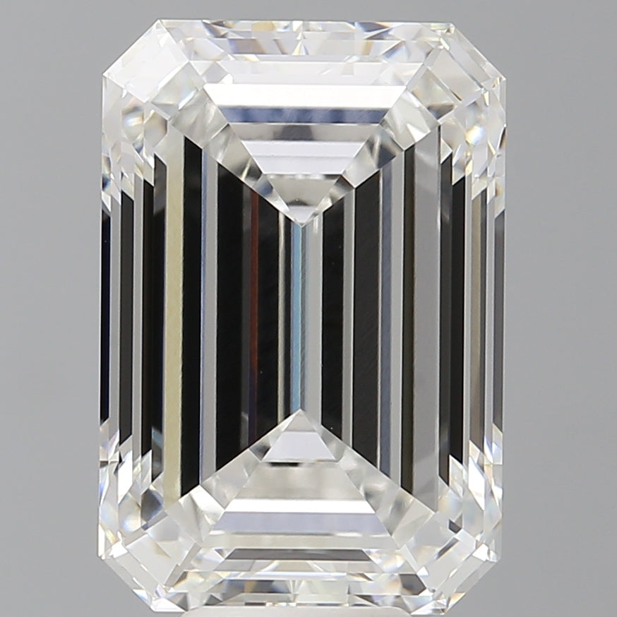 9.60 Carat Emerald Shaped, Ideal Cut, F Color, VVS2 Clarity, IGI Certified Lab Grown Diamond