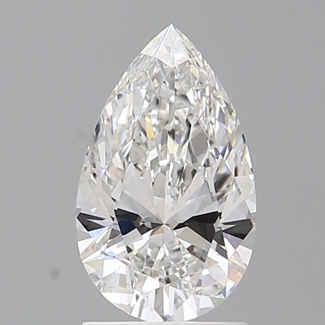 1.60 Carat Pear Shaped, Ideal Cut, E Color, VVS2 Clarity, IGI Certified Lab Grown Diamond