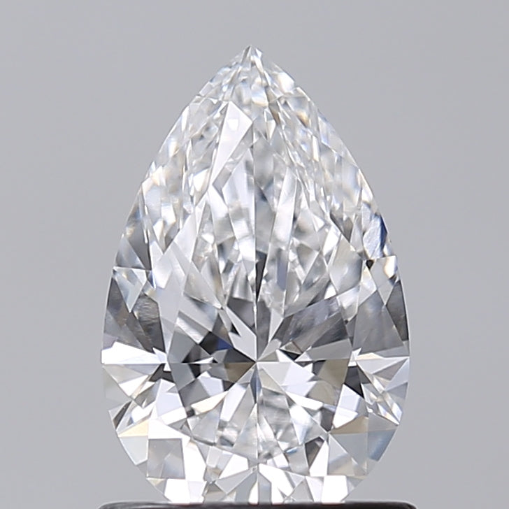 1.01 Carat Pear Shaped, Excellent Cut, D Color, VVS2 Clarity, IGI Certified Lab Grown Diamond