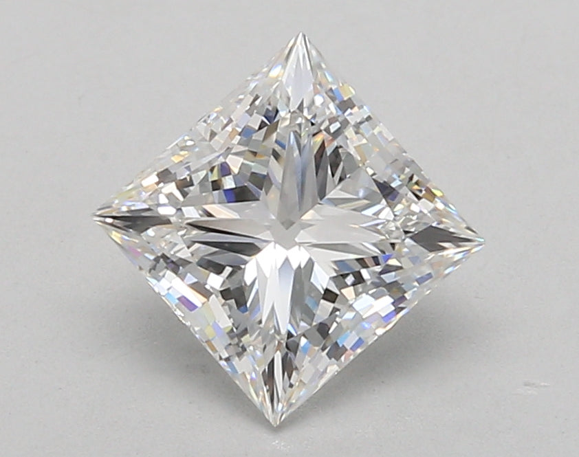 2.00 Carat Princess Shaped, Ideal Cut, F Color, VVS2 Clarity, IGI Certified Lab Grown Diamond