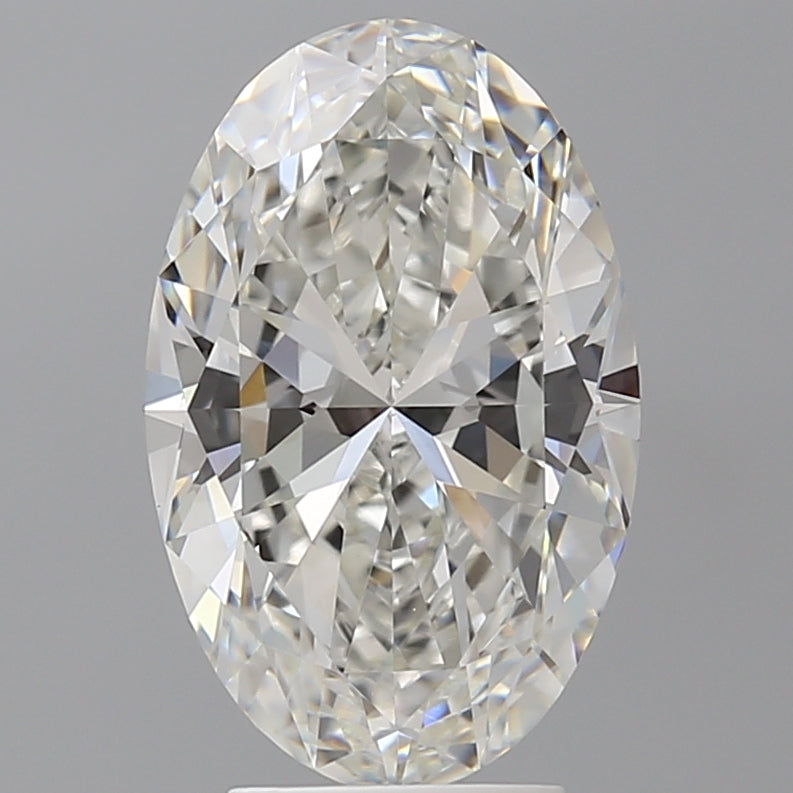 4.10 Carat Oval Shaped, Ideal Cut, F Color, VVS2 Clarity, IGI Certified Lab Grown Diamond