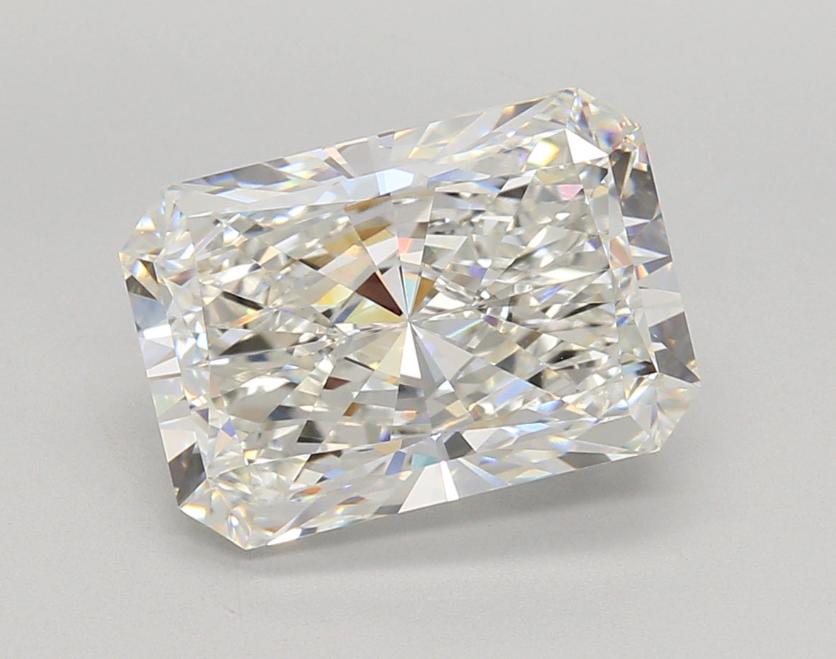 5.03 Carat Radiant Shaped, Ideal Cut, F Color, VS1 Clarity, IGI Certified Lab Grown Diamond