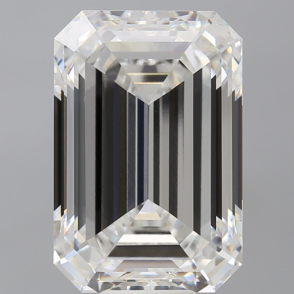 12.59 Carat Emerald Shaped, Ideal Cut, F Color, VVS2 Clarity, IGI Certified Lab Grown Diamond
