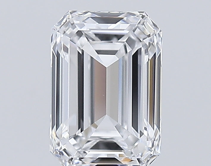 1.64 Carat Emerald Shaped, Ideal Cut, D Color, VVS2 Clarity, IGI Certified Lab Grown Diamond
