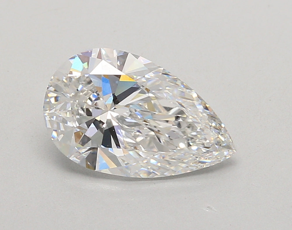 2.04 Carat Pear Shaped, Ideal Cut, E Color, VVS2 Clarity, IGI Certified Lab Grown Diamond