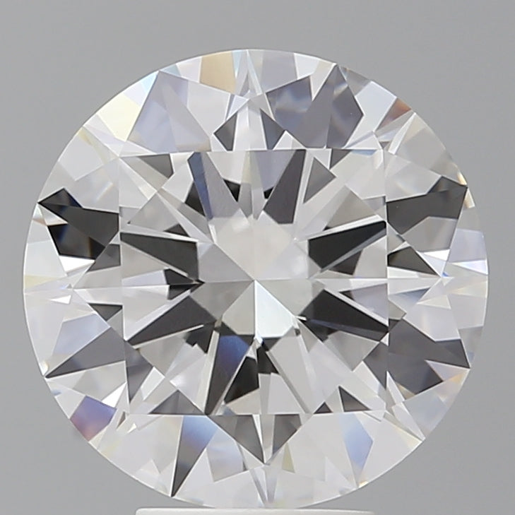 5.55 Carat Round Shaped, Excellent Cut, F Color, VVS2 Clarity, IGI Certified Lab Grown Diamond