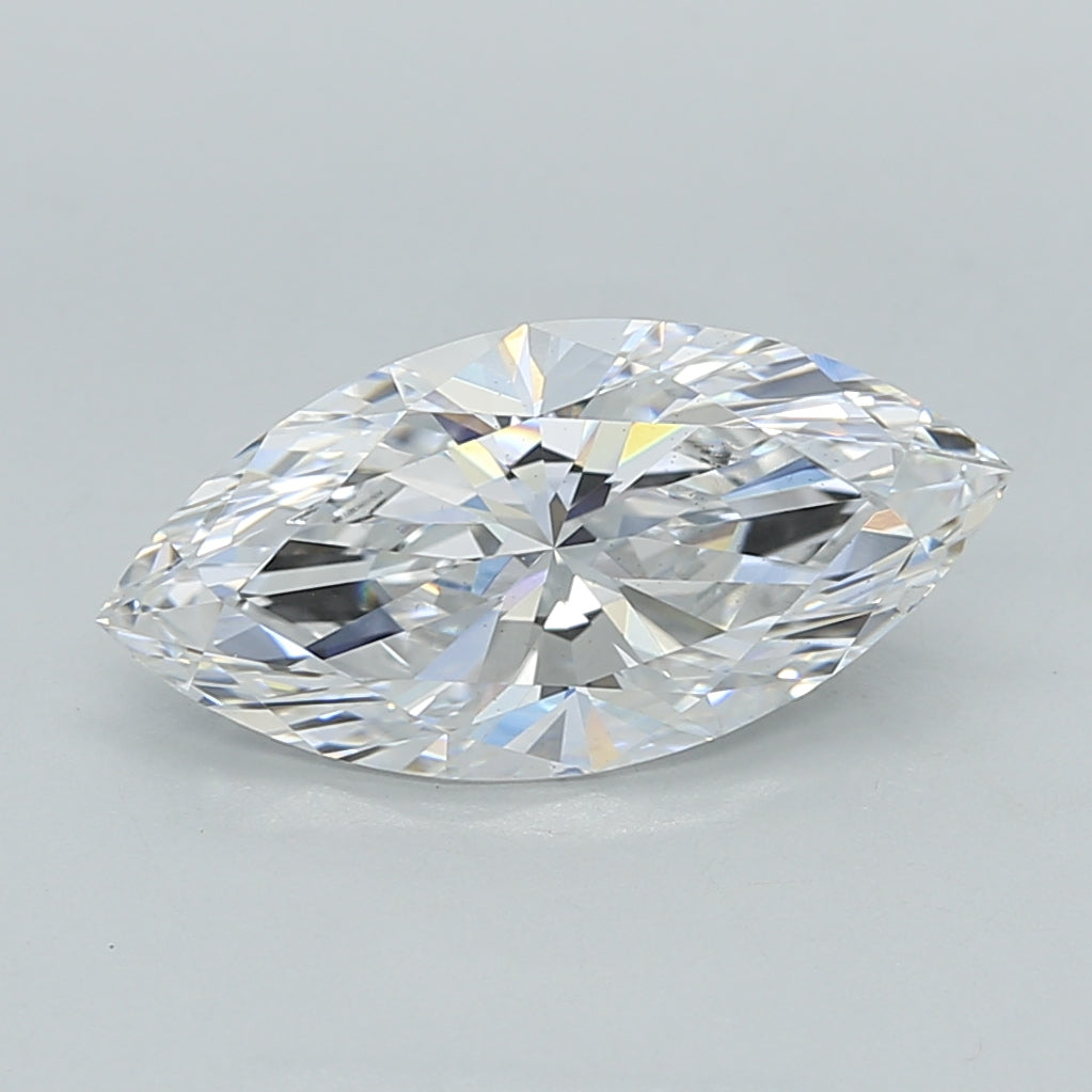 2.04 Carat Marquise Shaped, Ideal Cut, D Color, VS2 Clarity, IGI Certified Lab Grown Diamond