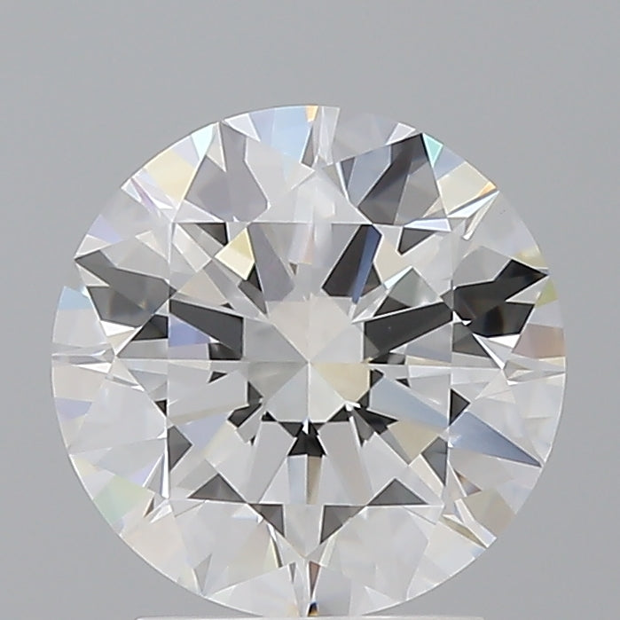 2.55 Carat Round Shaped, Ideal Cut, D Color, VVS2 Clarity, IGI Certified Lab Grown Diamond