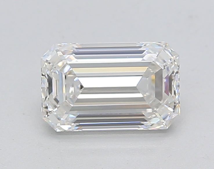 1.02 Carat Emerald Shaped, Ideal Cut, F Color, VVS2 Clarity, GIA Certified Lab Grown Diamond
