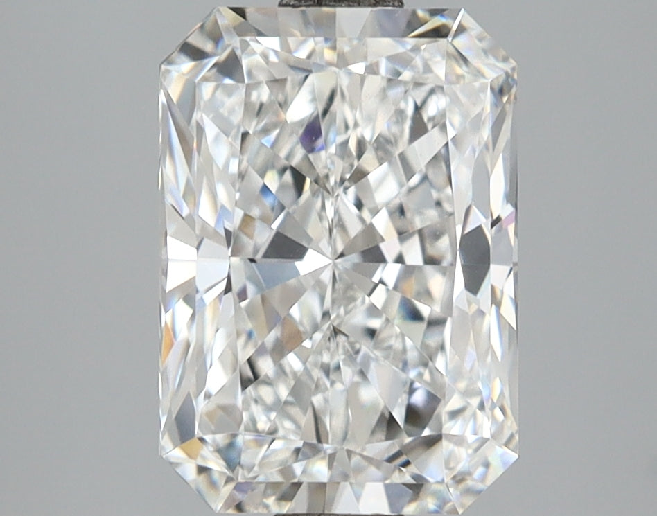 3.02 Carat Radiant Shaped, Ideal Cut, E Color, VVS2 Clarity, IGI Certified Lab Grown Diamond
