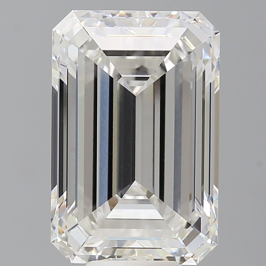 10.06 Carat Emerald Shaped, Ideal Cut, F Color, VVS2 Clarity, IGI Certified Lab Grown Diamond