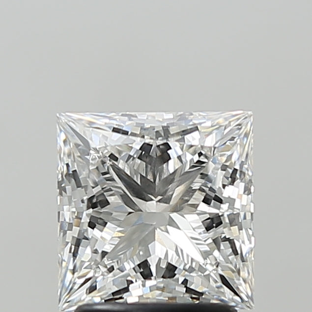 2.10 Carat Princess Shaped, Ideal Cut, F Color, VVS2 Clarity, IGI Certified Lab Grown Diamond