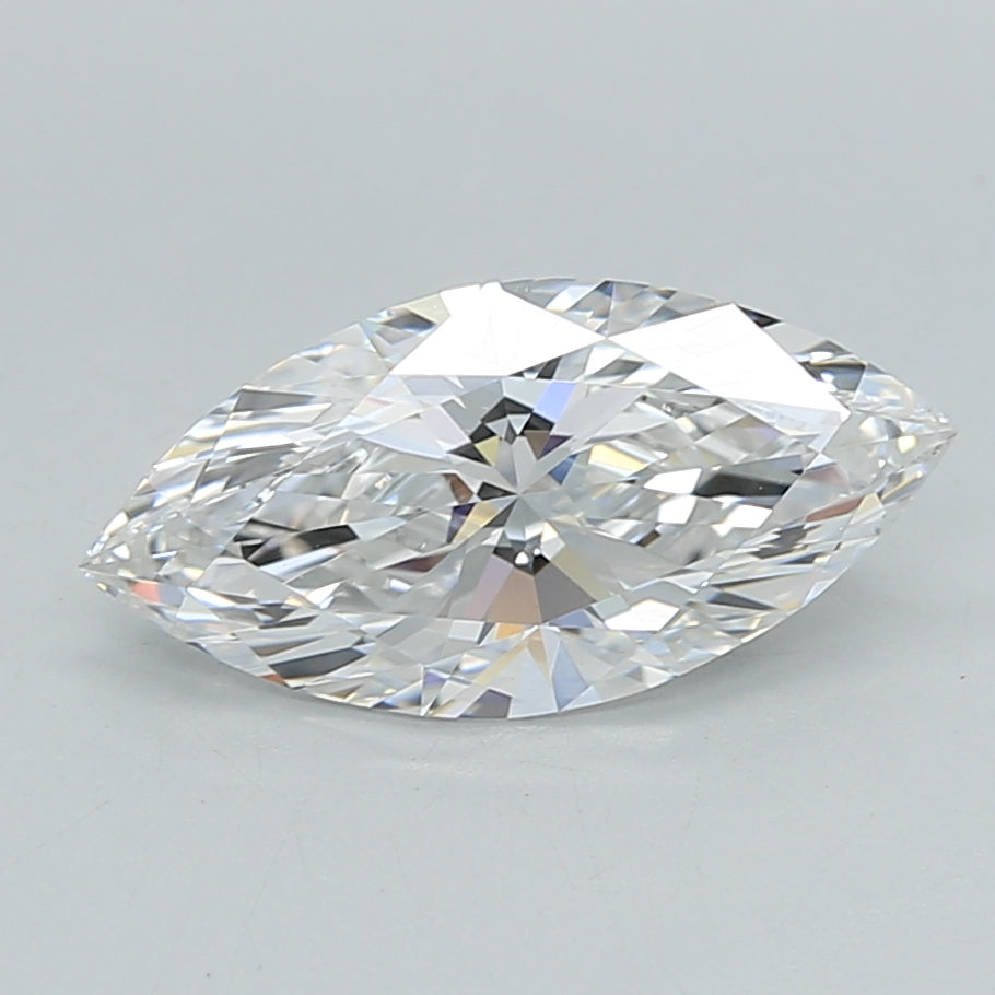 1.55 Carat Marquise Shaped, Ideal Cut, E Color, VVS2 Clarity, IGI Certified Lab Grown Diamond