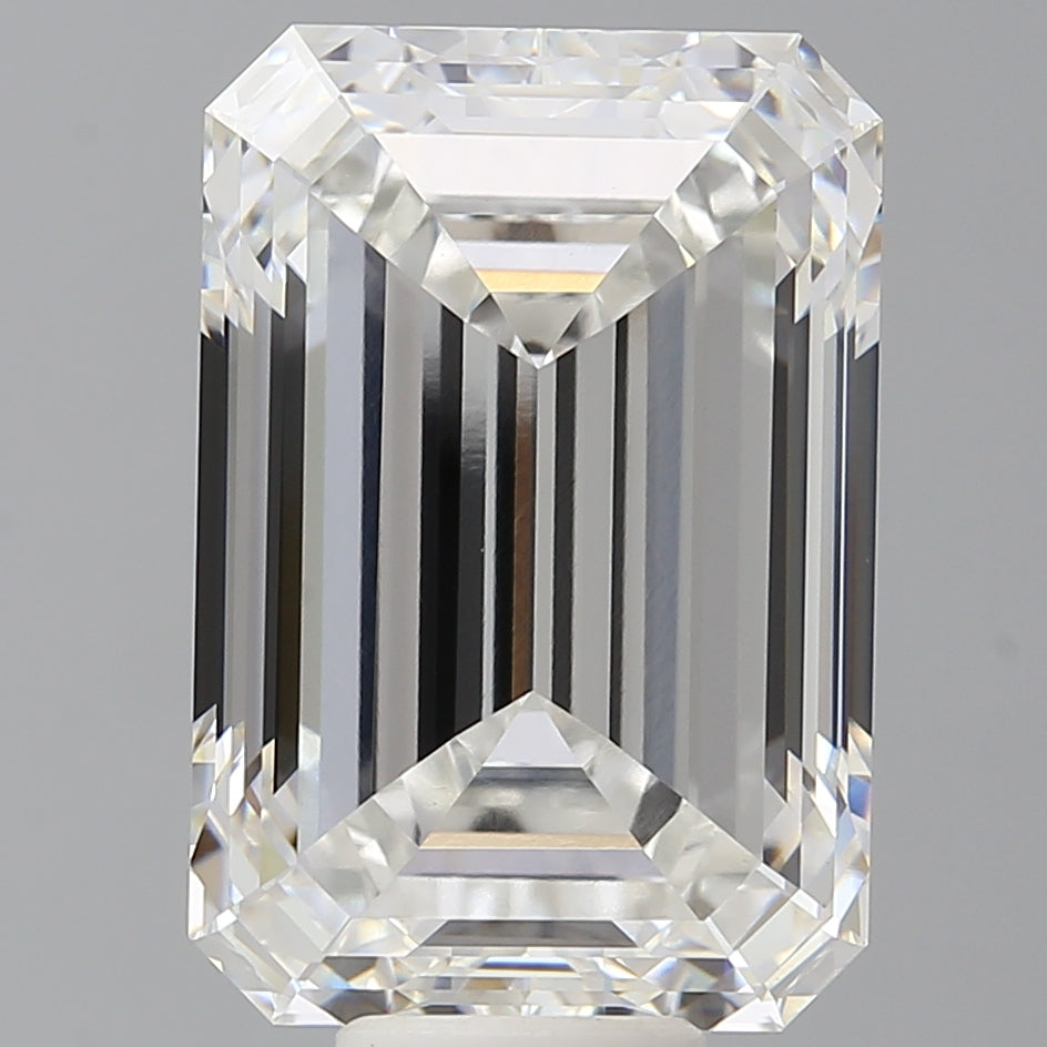 12.08 Carat Emerald Shaped, Ideal Cut, F Color, VVS2 Clarity, IGI Certified Lab Grown Diamond