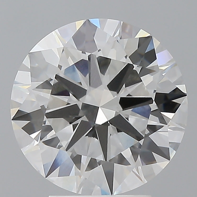 4.00 Carat Round Shaped, Excellent Cut, F Color, VVS2 Clarity, IGI Certified Lab Grown Diamond