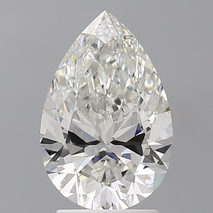 2.52 Carat Pear Shaped, Ideal Cut, F Color, VS1 Clarity, IGI Certified Lab Grown Diamond