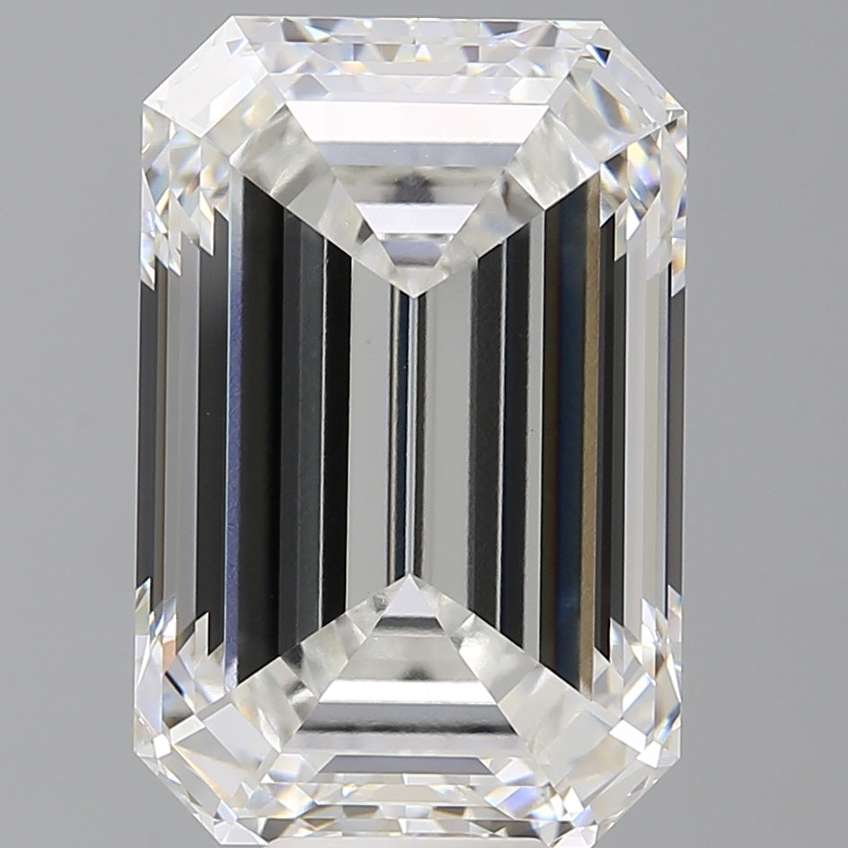 12.09 Carat Emerald Shaped, Ideal Cut, F Color, VVS2 Clarity, IGI Certified Lab Grown Diamond