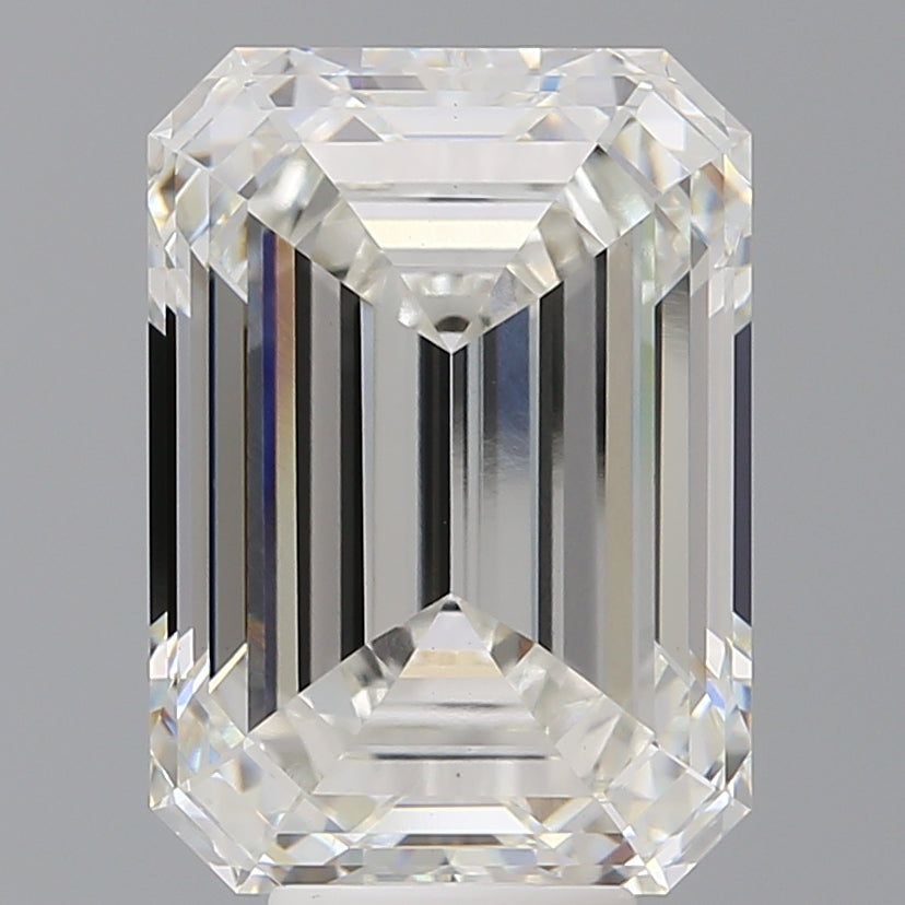 8.59 Carat Emerald Shaped, Ideal Cut, F Color, VVS2 Clarity, IGI Certified Lab Grown Diamond