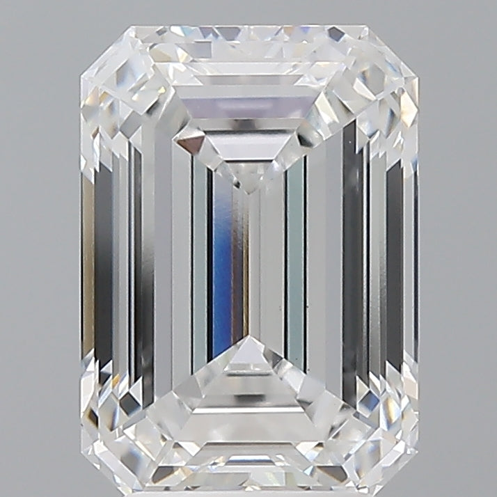 3.60 Carat Emerald Shaped, Ideal Cut, E Color, VVS2 Clarity, IGI Certified Lab Grown Diamond