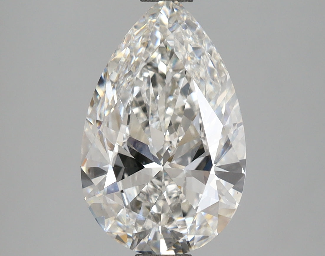 2.51 Carat Pear Shaped, Excellent Cut, F Color, VVS2 Clarity, IGI Certified Lab Grown Diamond
