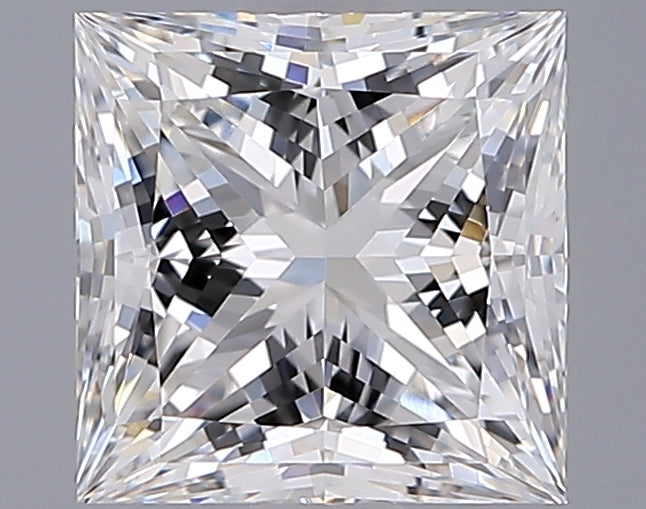2.06 Carat Princess Shaped, Ideal Cut, F Color, VVS2 Clarity, IGI Certified Lab Grown Diamond