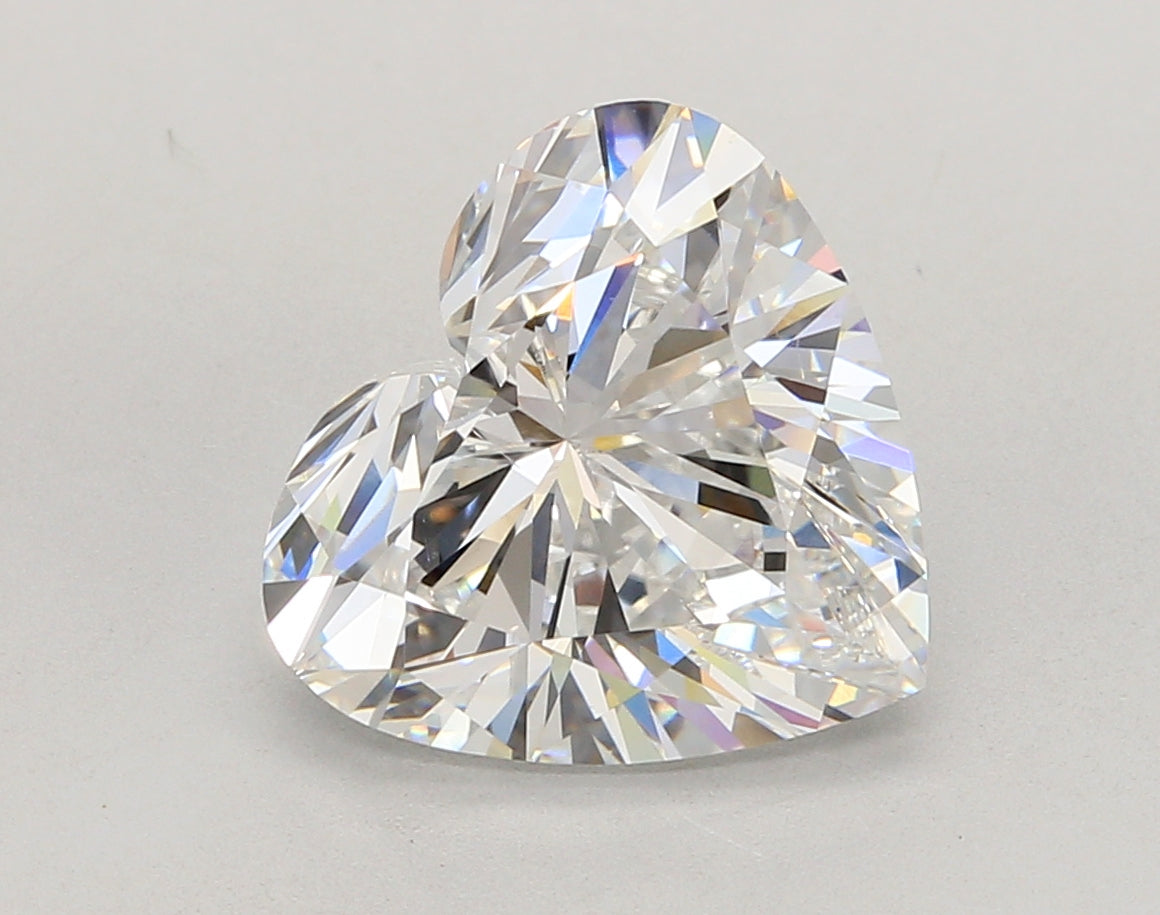 5.05 Carat Heart Shaped, Ideal Cut, D Color, VVS2 Clarity, IGI Certified Lab Grown Diamond