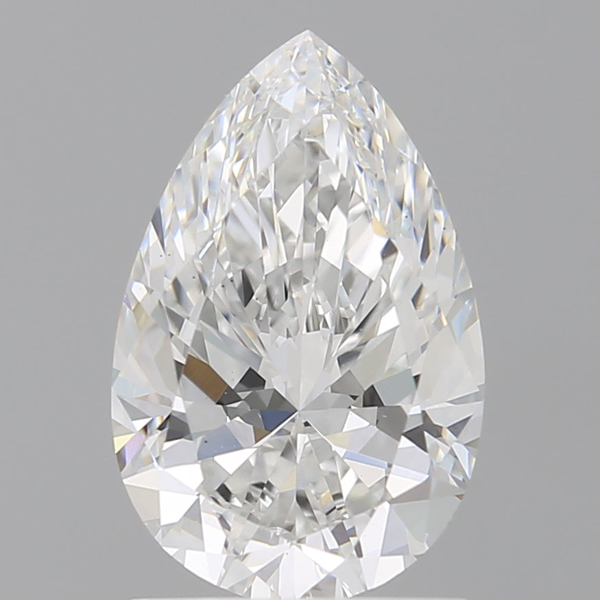 1.60 Carat Pear Shaped, Ideal Cut, E Color, VS1 Clarity, IGI Certified Lab Grown Diamond