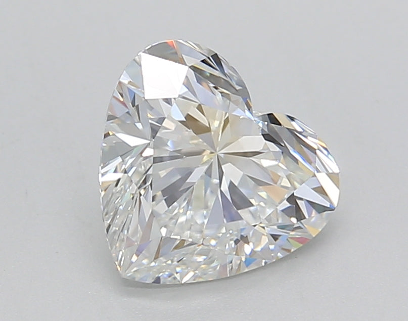 1.51 Carat Heart Shaped, Ideal Cut, G Color, VVS2 Clarity, GIA Certified Lab Grown Diamond