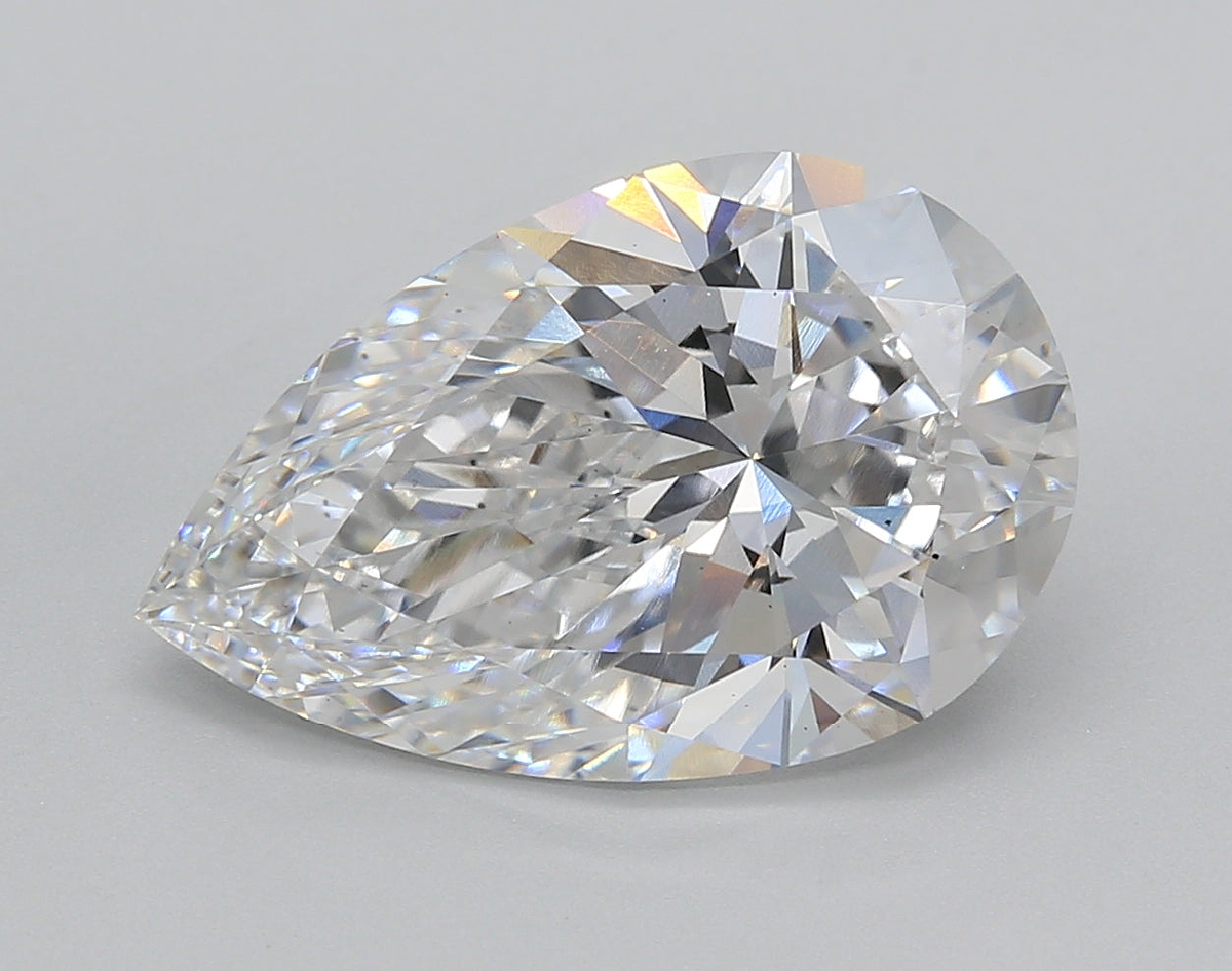 5.03 Carat Pear Shaped, Excellent Cut, E Color, VS1 Clarity, IGI Certified Lab Grown Diamond