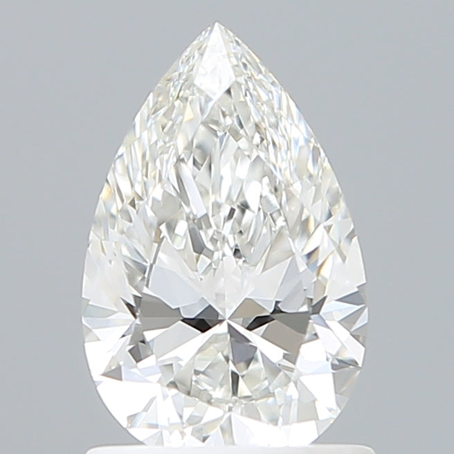 1.08 Carat Pear Shaped, Ideal Cut, F Color, VVS2 Clarity, IGI Certified Lab Grown Diamond