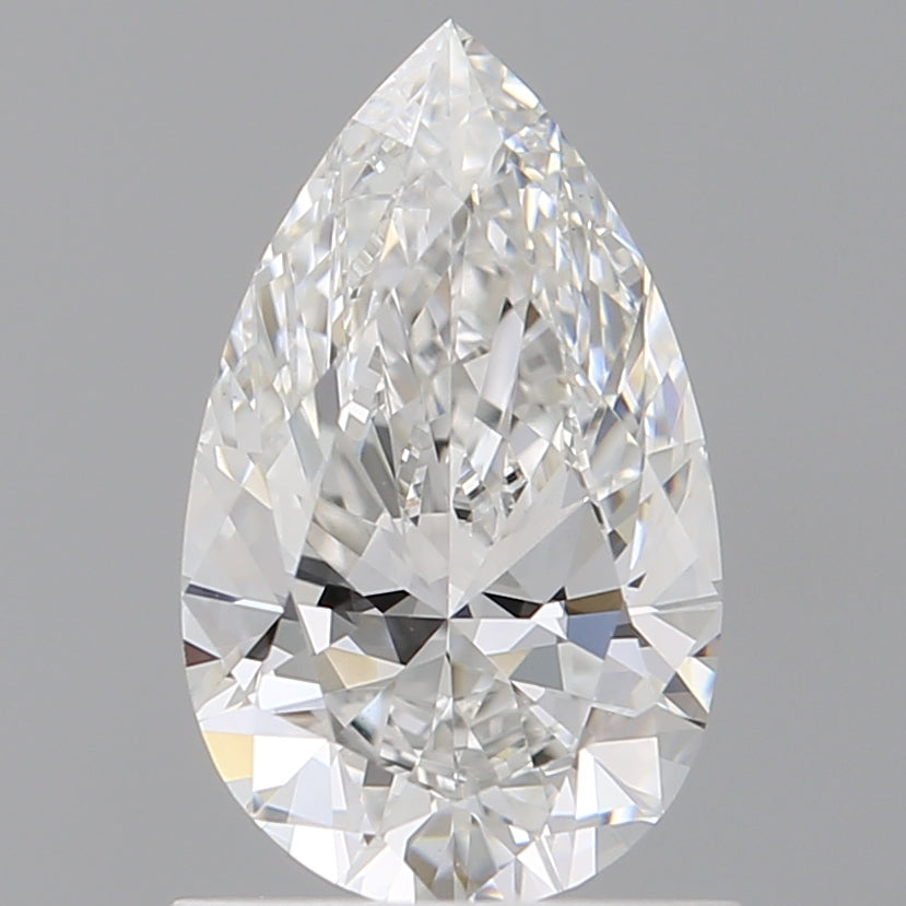 1.10 Carat Pear Shaped, Ideal Cut, E Color, VVS2 Clarity, IGI Certified Lab Grown Diamond
