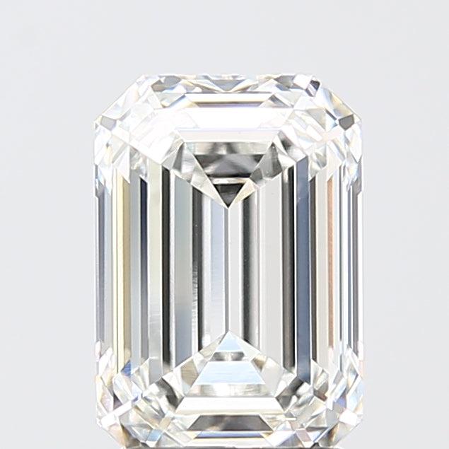 3.07 Carat Emerald Shaped, Ideal Cut, F Color, VVS2 Clarity, IGI Certified Lab Grown Diamond