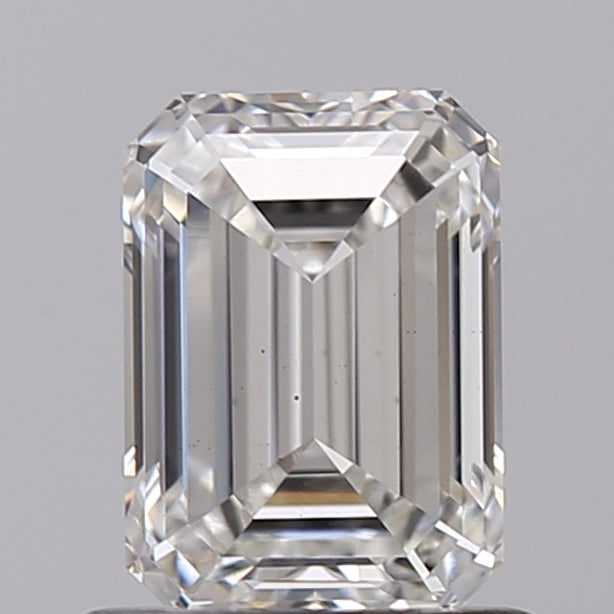 0.90 Carat Emerald Shaped, Ideal Cut, G Color, VS2 Clarity, IGI Certified Lab Grown Diamond