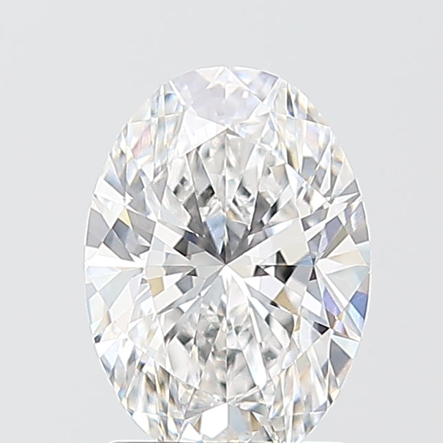 1.50 Carat Oval Shaped, Excellent Cut, D Color, VVS2 Clarity, IGI Certified Lab Grown Diamond