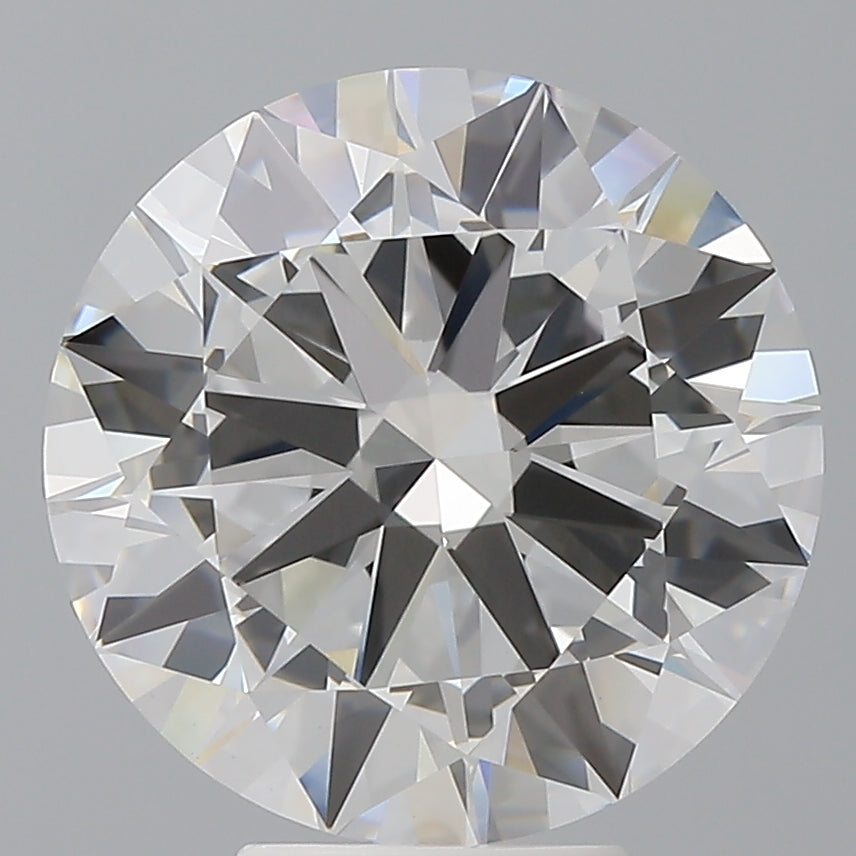 6.09 Carat Round Shaped, Excellent Cut, F Color, VVS2 Clarity, IGI Certified Lab Grown Diamond