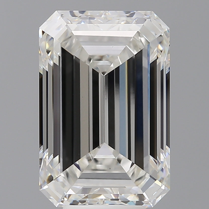 8.03 Carat Emerald Shaped, Ideal Cut, F Color, VVS2 Clarity, IGI Certified Lab Grown Diamond