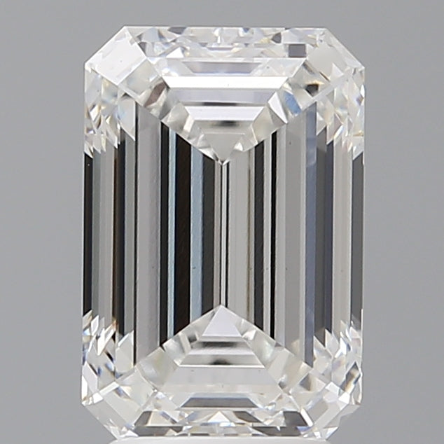 3.55 Carat Emerald Shaped, Ideal Cut, E Color, VVS2 Clarity, IGI Certified Lab Grown Diamond