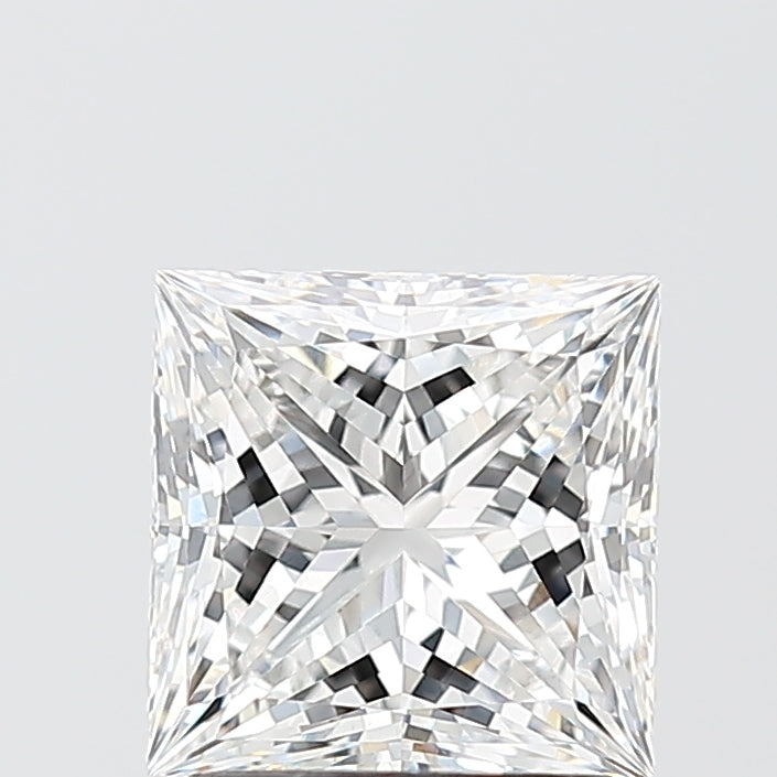 2.00 Carat Princess Shaped, Ideal Cut, E Color, VVS2 Clarity, IGI Certified Lab Grown Diamond
