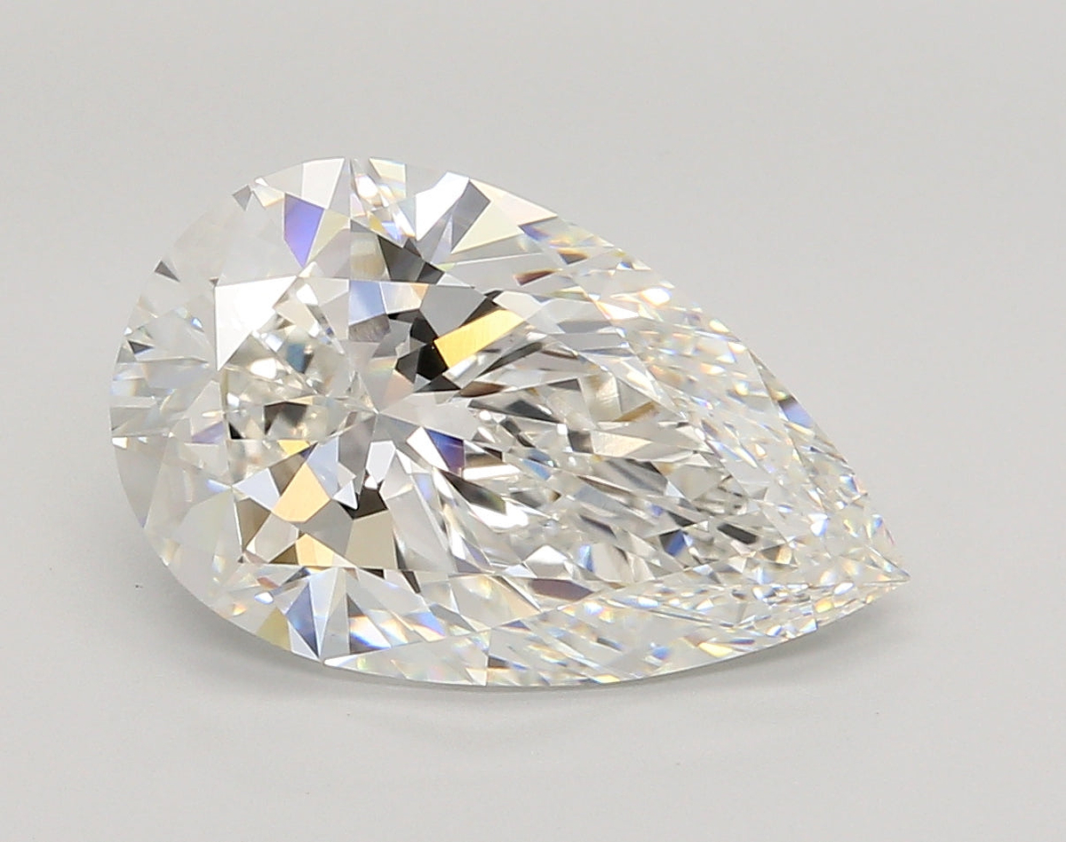 5.07 Carat Pear Shaped, Ideal Cut, E Color, VVS2 Clarity, IGI Certified Lab Grown Diamond