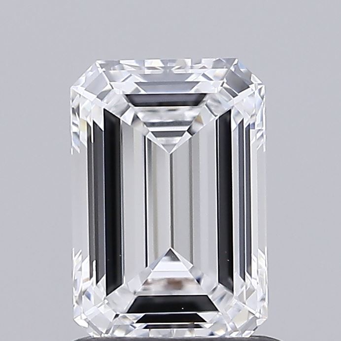 1.03 Carat Emerald Shaped, Ideal Cut, D Color, VVS2 Clarity, IGI Certified Lab Grown Diamond