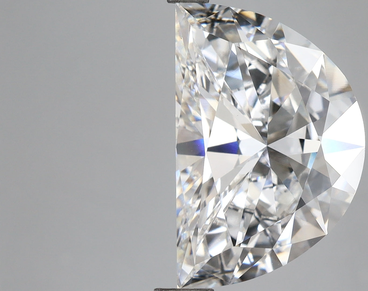 5.07 Carat Half Moon Shaped, Very Good Cut, E Color, VVS2 Clarity, IGI Certified Lab Grown Diamond